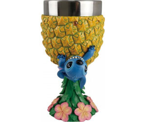 Cáliz decorativo enesco disney stitch con piña