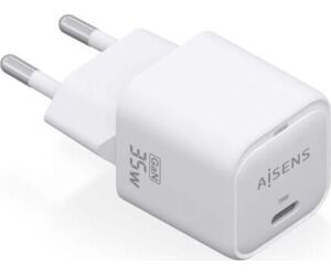 Cargador de Pared GaN Aisens ASCH-35W1P022-W/ 1xUSB Tipo-C/ 35W