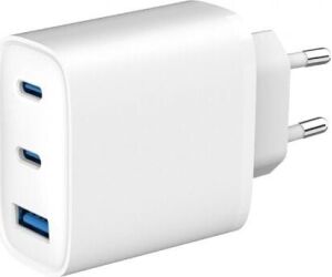 Cargador de Pared SPC Ultra Fast Charger 4342B/ 2xUSB Tipo-C/ 1xUSB/ 65W/ Blanco