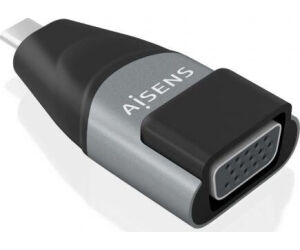 Adaptador Conversor Aisens Aluminio Usb-c/m A Vga Hdb15/h Gris