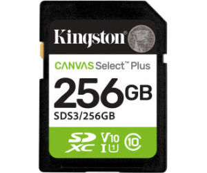 Kingston Technology 256 GB SDXC Canvas Select Plus Gen3 150 MB/s C10 UHS-I U1 V10