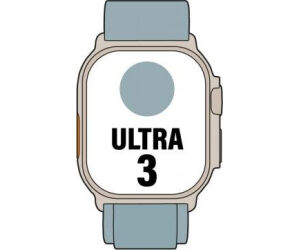 Apple Watch Ultra 3/ GPS/ Cellular/ 49mm/ Caja de Titanio Natural/ Correa Loop Alpine Azul Claro M