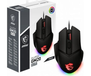 MSI Clutch GM20 Elite ratÃ³n mano derecha USB tipo A Ã“ptico 6400 DPI