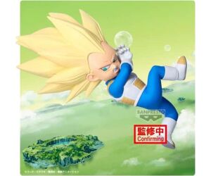 Figura banpresto dragon ball daima super saiyan 3 vegeta mini con panel 13cm