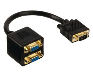 Cable divisor Splitter VGA M - 2x VGA H 0.20m
