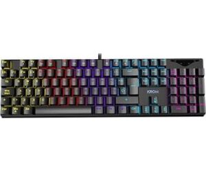 Teclado Gaming Krom Kasic Es Usb Retroiluminado Mecanico Negro