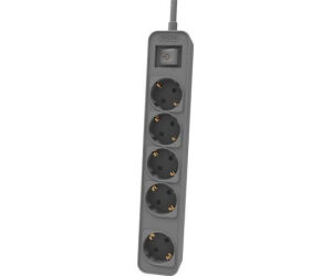 Regleta con Interruptor Philips CHP2154G/10/ 5 Tomas de corriente/ Cable 1.5m/ Gris