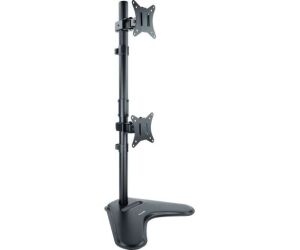 Soporte Mesa Tooq 2 Pantallas Verticales 17"-32" Negro