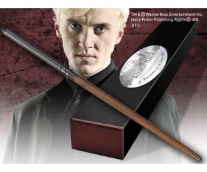 Replica the noble collection harry potter draco malfoy varita con caja y placa de identificacion