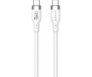 Hyper 2m Silicone 240w Usb-c Charging Cable - White