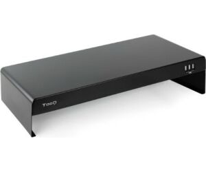 Tooq Soporte elevador monitor/portátil 3xUSB negro