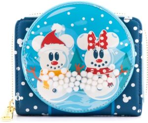 Monedero loungefly disney minnie y mickey muñecos de nieve