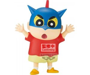 Figura banpresto crayon shinchan big sofvimates shinnosuke nohara action kamen helmet ver. 18cm