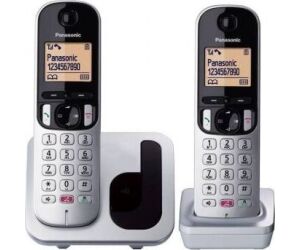 Telfono Inalmbrico Panasonic KX-TGC252SPS/ Pack DUO/ Plata