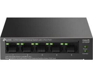 TP-Link LiteWave LS105GP switch No administrado Gigabit Ethernet (10/100/1000) EnergÃ­a sobre Ethernet (PoE) Negro