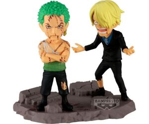 Figura banpresto one piece world collectable figure log stories roronoa zoro & sanji -  pulgadas...nothing...at all!!!! 8cm