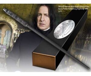 Replica the noble collection harry potter severus snape varita con caja y placa de identificacion
