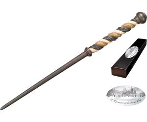 Replica the noble collection harry potter alecto carrow varita con caja y placa de identificacion