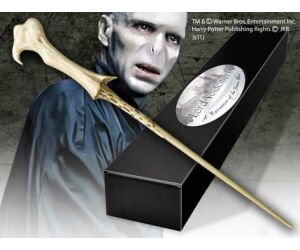 Replica the noble collection harry potter lord voldemort varita con caja y placa de identificacion