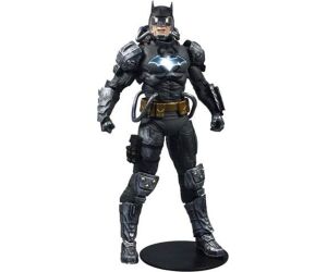 Figura mcfarlane toys dc multiverse batman hazmat suit gold etiqueta luz logo batman