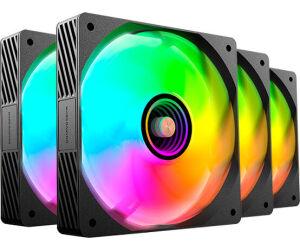 Kit 4 Ventiladores Auxiliar Mf-si4kit A-rgb Infinity Negro Mars Gaming