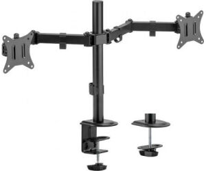 Soporte de Mesa para 2 Monitores o TV Aisens DT32TSR-149/ Giratorio/ Inclinable/ hasta 9kg