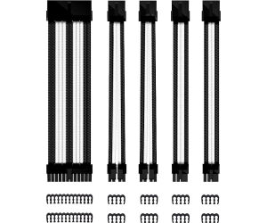 Kit de extension phoenix cables fuente de alimentacion 30cm 24 pines - 4 + 4 pines - 6 + 2 pines blanco y negro