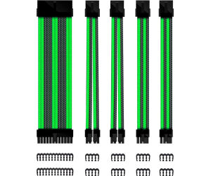 Kit de extension phoenix cables fuente de alimentacion 30cm 24 pines - 4 + 4 pines - 6 + 2 pines negro y verde