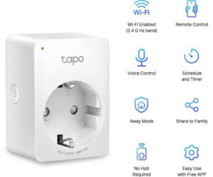Enchufe inteligente wifi tapo p100 2.4ghz pack 2 unidades tp - link