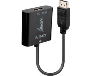 Lindy 41068 adaptador de cable de vídeo 1,5 m DisplayPort HDMI tipo A (Estándar) Negro
