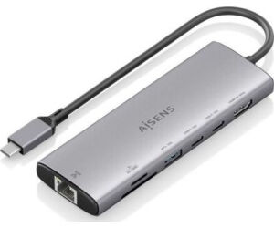 Usb-c Dock Aisens 7 En 1 Hdmi Rj45 Usb 10g 2xusb-c 10g Sd Micro Sd 20cm