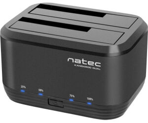 Docking Station Natec Kangaroo Dual Usb 3.0 Sata Negra