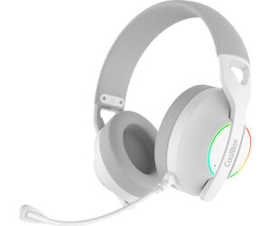 Auriculares con microfono coolbox wb01 inalambricos gaming bluetooth blanco