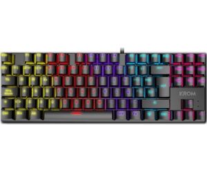 Teclado Gaming Krom Kasic Tkl Rainbow Es Usb Retroiluminado Mecanico Negro