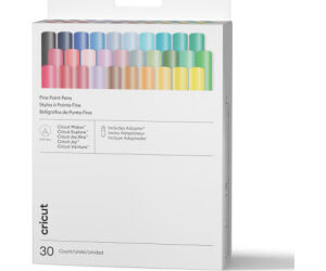 Cricut BolÍgrafos De Punta Fina  De 0.4 Mm, Gama Ultimate (30 Uds.) + Adaptador