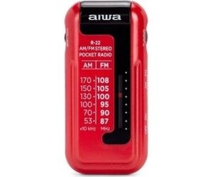 Radio Portátil Aiwa R-22RD/ con Batería/ a Pilas/ Roja