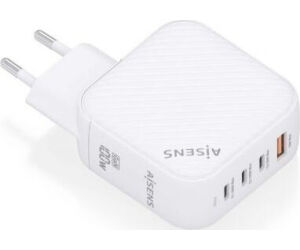 Cargador de Pared GaN Aisens ASCH-100W4P028-W/ 3xUSB Tipo-C/ 1x USB/ 100W