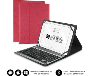 Funda + Teclado Tablet Keytab Pro Bluetooth 10.1'' Rojo Subblim