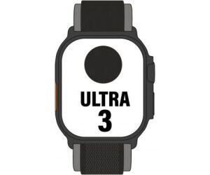 Apple Watch Ultra 3/ GPS/ Cellular/ 49mm/ Caja Titanio Negro/ Correa Trail Loop Negra S/M