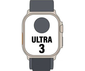 Apple Watch Ultra 3/ GPS/ Cellular/ 49mm/ Caja Titanio Negro/ Correa Loop Alpine Negra S