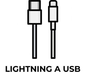 Cable lightning a usb tipo a apple 1m -  macho - macho -  blanco