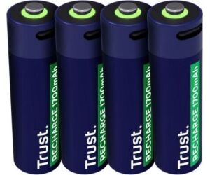 Pack de 4 Pilas AA Trust 25631/ Recargables