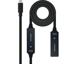 Nanocable Cable USB 3.2 amplif. C/M-C/H 10 m