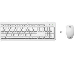 Teclado + raton hp 230 wireless inalambrico -  blanco