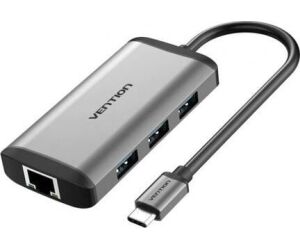 Docking USB Tipo-C Vention CNCHB/ 1xHDMI 4K/ 3xUSB/ 1xUSB Tipo-C PD/ 1xRJ45/ Gris