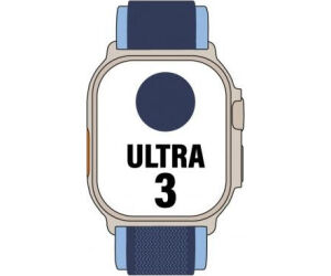 Apple Watch Ultra 3/ GPS/ Cellular/ 49mm/ Caja de Titanio Natural/ Correa Loop Trail Azul/azul brillante M/L