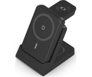 Aisens Cargador Inalámbrico USBC 15W 4 en 1 Negro