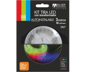 Kit tira led silver electronics 540 lm - m -  3m -  12v -  7.2w - m -  rgb