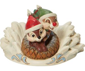 Figura enesco disney chip & dale en trineo navideño