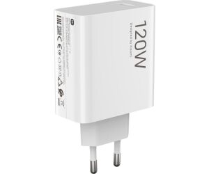 Cargador xiaomi hypercharge combo tipo a 120w con cable usb c 1m - color blanco